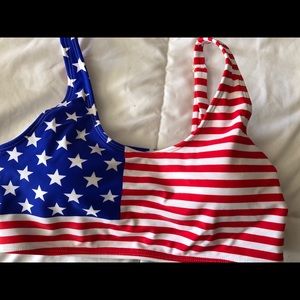 American Flag Bikini Top